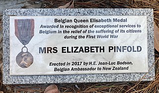 <span class="mw-page-title-main">Elizabeth Pinfold</span> New Zealand recipient of the Queen Elisabeth Medal