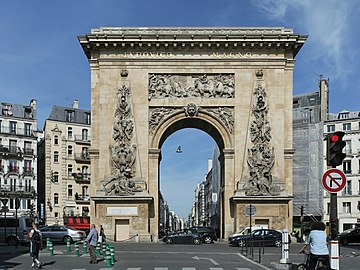 The Porte Saint-Denis in Paris, built in 1672 to commemorate the victories of Louis XIV of France