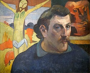 Portrait de l'artiste au Christ jaune de P. Gauguin (Grand Palais, Paris) (26391788479) .jpg