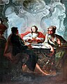English: Oil painting "Supper at Emmaus" Deutsch: Leinwandbild „Christus in Emmaus“