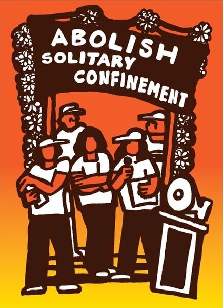 File:Print Party, in solidarity with a prisoner led- movement calling for the abolition of solitary confinement. prepping for a big rally and on Tuesday in Sacramento. -rinitempleton -abolishsolitary -art -artis (cropped).jpg