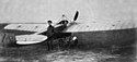 Петро Нестеров біля свого літака Nieuport IV.G (1915)