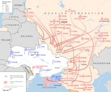 The Russian military buildup along Ukraine's eastern border in February-March 2014 RU and UA forces, 2014.02 (February) - EN 01.png