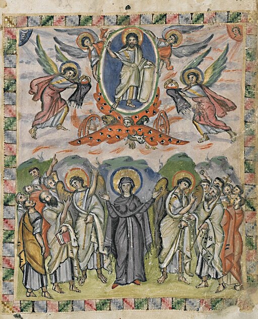 Rabbula Gospels Folio 13v Ascension