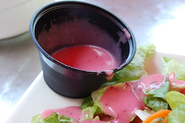 A raspberry vinaigrette