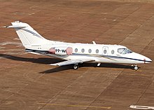 Beechjet 400A on ramp Raytheon Beechjet 400A AN1986288.jpg