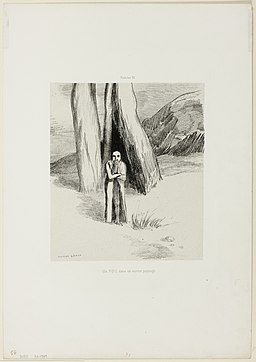 Redon - A Madman in a Dismal Landscape, plate 3 of 6, 1920.1589