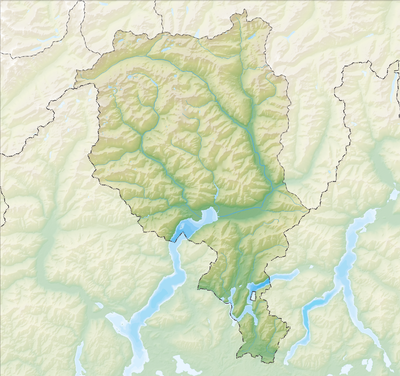 Location map Switzerland Ticino