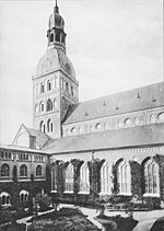 Courtyard of the Dom Church, cornerstone laid 1211 Riga-26 Dom-church-courtyard.jpg