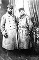 Robert Antoine Pinchon (left) and a friend as prisoners of war in World War I, Germany c. 1917.jpg