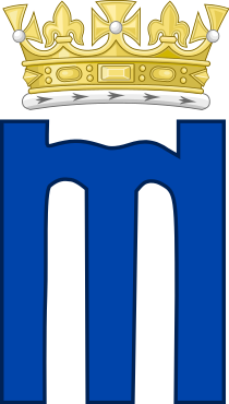Royal Monogram of Princess Marina of Greece and Denmark, Duchess of Kent.svg