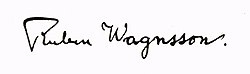 Ruben Wagnssons signatur