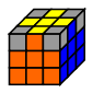 Rubik's Cube Beginner's Method - after step 5.svg