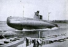 SS-14 being launched in 1909 SS-14 being launched.JPG