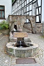 De Volkwin-fontein bij dit kasteel