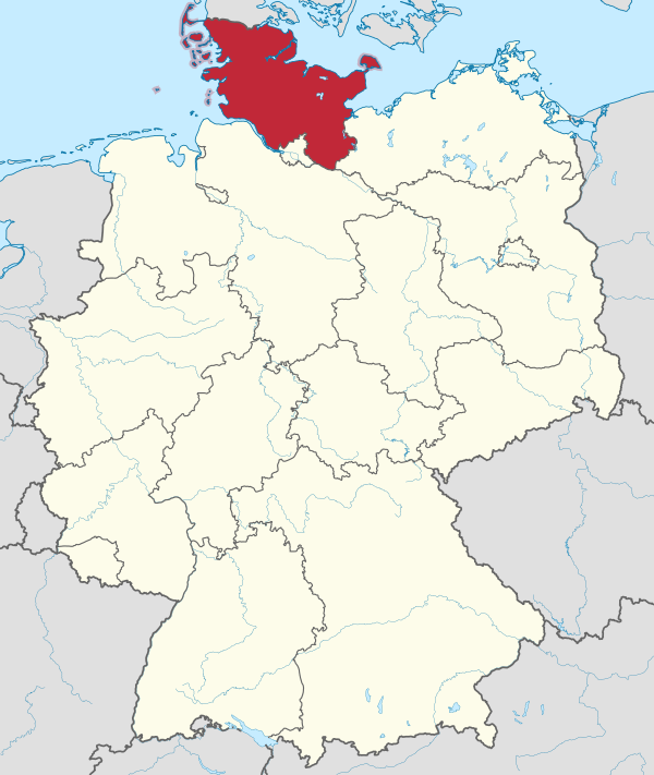 Schleswig-Holstein in Germany (+special island marker).svg