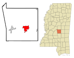 Vị trí trong Quận Scott, Mississippi