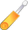 A screwdriver drawn in SVG.