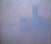 Seagulls, the Thames & Houses of Parliament by Claude Monet, Pushkin Museum.JPG