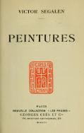 VICTOR SEGALEN PEINTURES PARIS NOUVELLE COLLECTION « LES PROSES » GEORGES CRÈS ET Cie 116, BOULEVARD SAINT-GERMAIN, 116 MCMXVI
