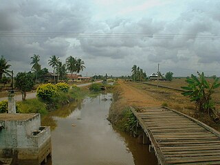 Sekinchan Town in Selangor, Malaysia