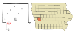 Location of Tennant, Iowa