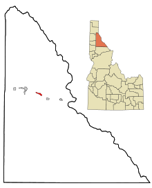 Shoshone County Idaho Incorporated and Unincorporated areas Osburn Highlighted.svg