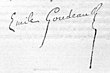 handtekening van Émile Goudeau