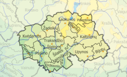 Map o Šilalė destrict municipality
