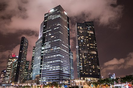 Singapore financial district by night (25449263528)