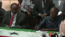 President Silanyo and Ali Khalif signing the Somaliland-Khatumo Agreement in Aynabo in October 2017 Somaliland-Khatumo Agreement.png