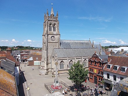 St Thomas' Church, set within St Thomas's Square