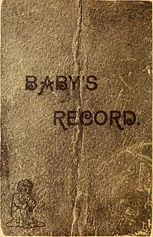 Stevenson's Baby Book; Being the Record of the Sayings and Doings of Robert Louis Balfour Stevenson, son of Thomas Stevenson, C.E. and Margaret Isabella Balfour or Stevenson Stevenson's baby book; being the record of the sayings and doings of Robert Louis Balfour Stevenson, son of Thomas Stevenson, C.E. and Margaret Isabella Balfour or Stevenson (1922) (14781561104).jpg