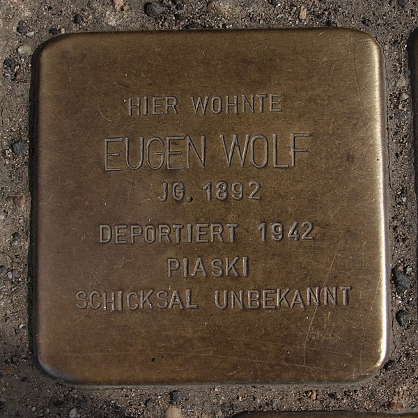 File:Stolperstein Bingen Gaustraße 55 Eugen Wolf.jpg