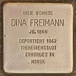 Stumbling stone for Dina Freimann (Schnaittach) .jpg