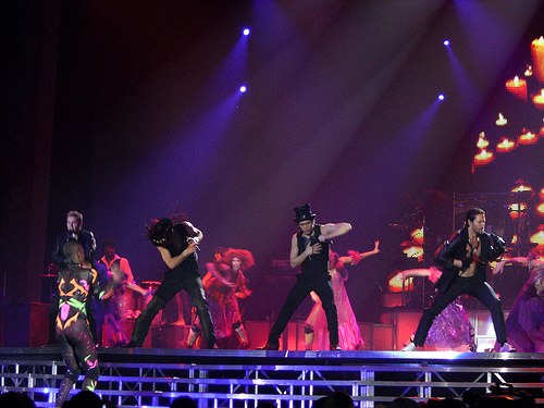 Take That performing at the Newcastle Metro Radio Arena in 2007