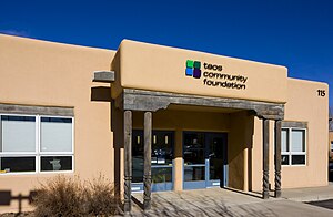 alt: The Taos Community Foundation headquarters, as of December of 2017.