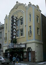 Front facade and marquee of the Granada Theatre
