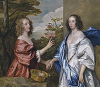 Double portrait of Anne, Countess of Manchester and her daughter Anne Cavendish, Lady Rich ĉirkaŭ 1639 date QS:P,+1639-00-00T00:00:00Z/9,P1480,Q5727902