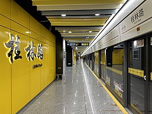 桂林路站15号线月台