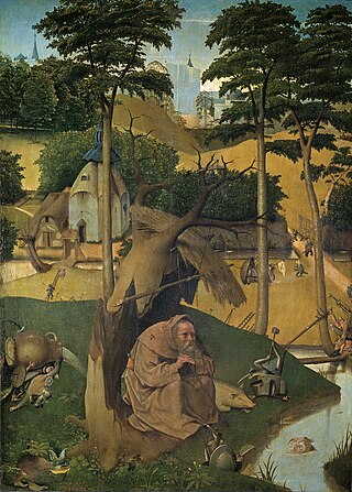 <i>The Temptation of St Anthony</i> (Bosch) Painting by Hieronymus Bosch or by a follower