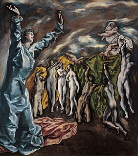 <i>Opening of the Fifth Seal</i> Unfinished painting by El Greco