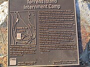 Torrens Island Internment Camp plaque