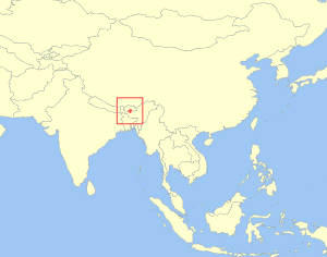 Trachypithecus geei distribution.svg