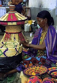 Traditional hand craft during culture week in Hargeisa, Somalia Traditional Somali hand craft.jpg