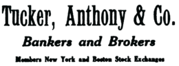 Tucker, Anthony & Company logo c. 1910 Tucker Anthony 1910.png