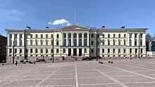 Main building of the University of Helsinki as seen from the Senate Square. University of Helsinki, Main Building (52890870759).jpg