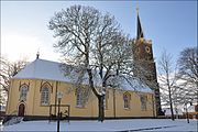 De kerk in de winter
