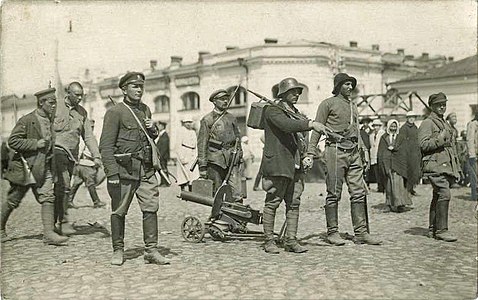 Отряд эстонских партизан в Пскове. 1919 год