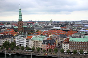 Ved Stranden viewed from Christiansborg's tower Ved Stranden aerialtower.jpg